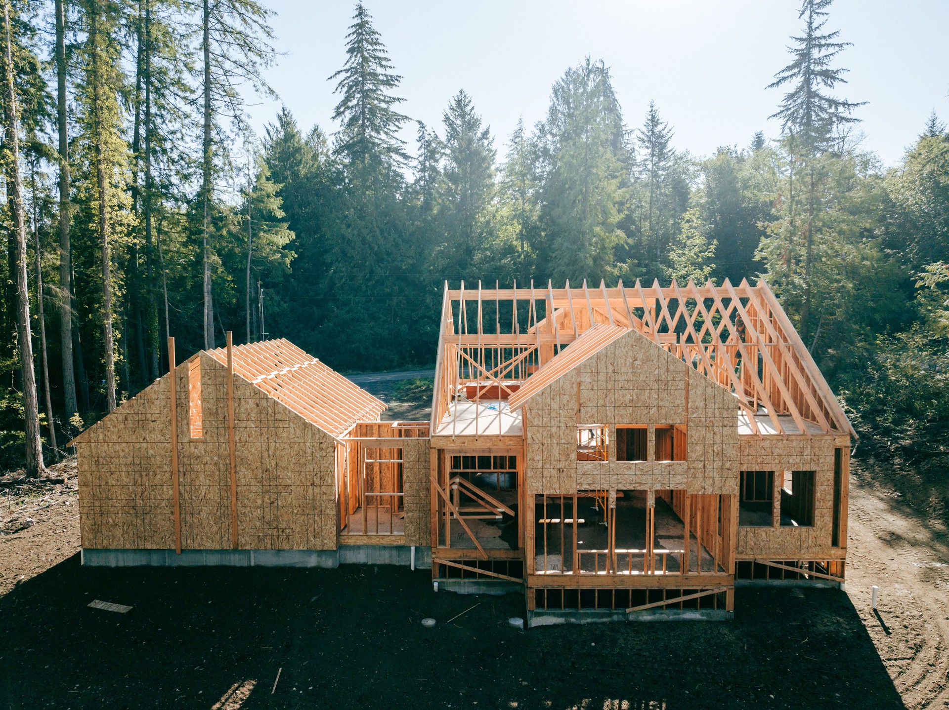 New Home Construction During Framing Process